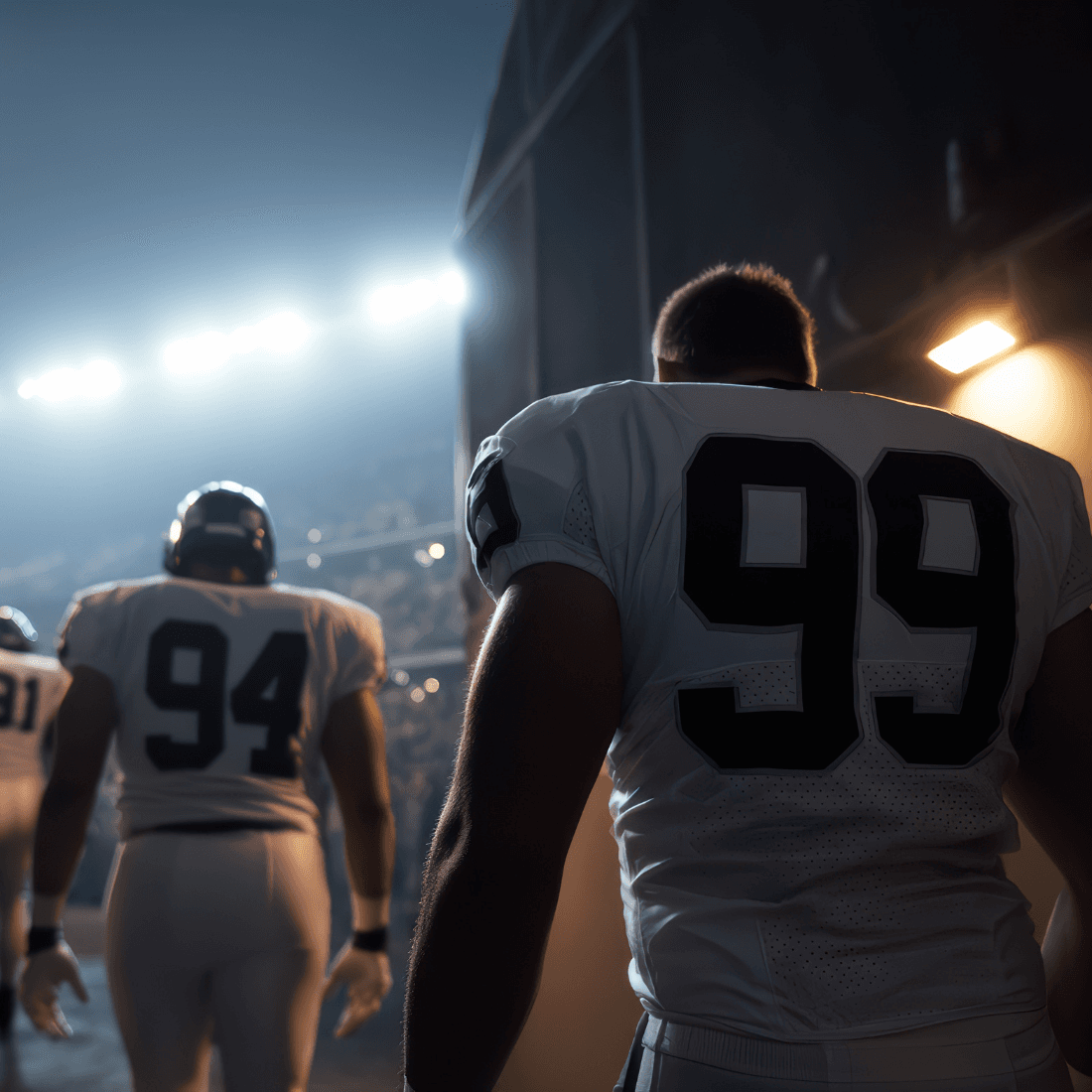 Athletes entering a stadium
